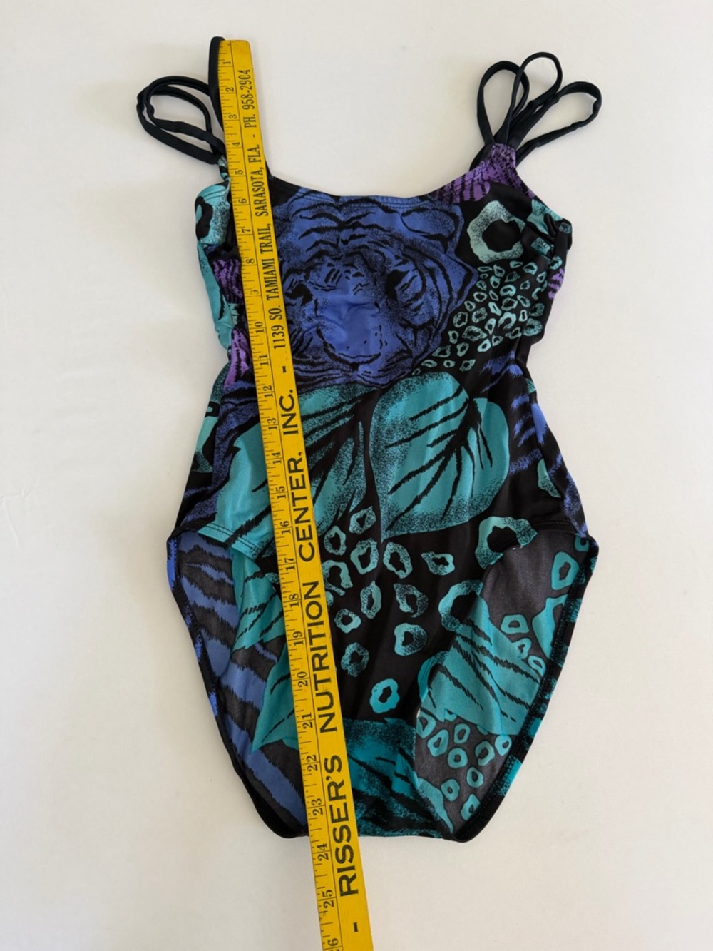 VTG 90s Jantzen Tiger Leopard Jungle Print One Piece Swim‎ Suit Small - Picture 8 of 15